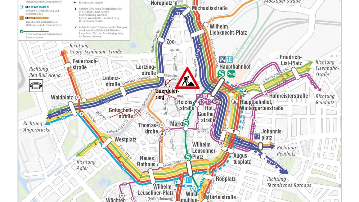 Leipziger Mobilitäts Tipps: Der Netzplan ab 30. März 2020