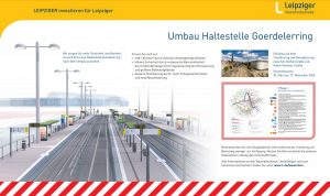 Leipziger Verkehrsbetriebe investieren: Visualisierung von der Haltestelle Goerdelerring