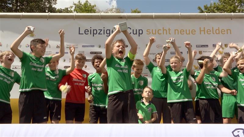 Eutritzscher Emotionen: SV Lipsia 93 jubelt beim 11. Leipziger Cup.